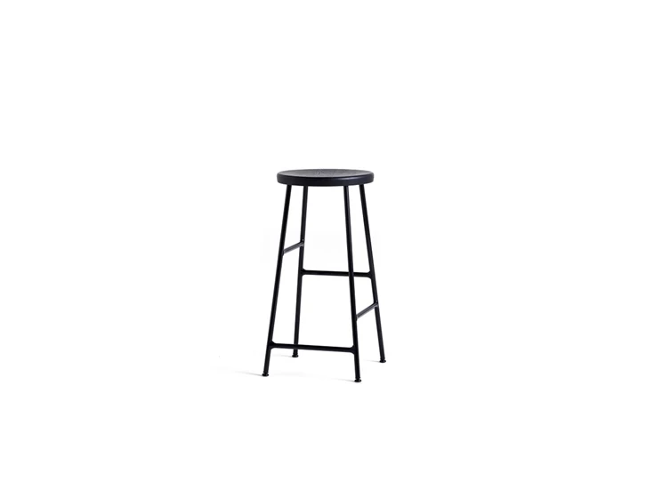 9303011009000-Cornet-Bar-Stool-H65-solid-oak-black-seat-black-steel-base