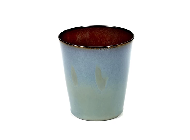 A-Le-Grelle-beker-conisch-hoog-H95cm-smokey-bluerust