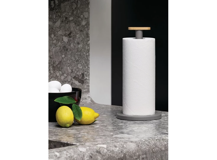 Alessi-Mattina-keukenrolhouder-donkergrijs