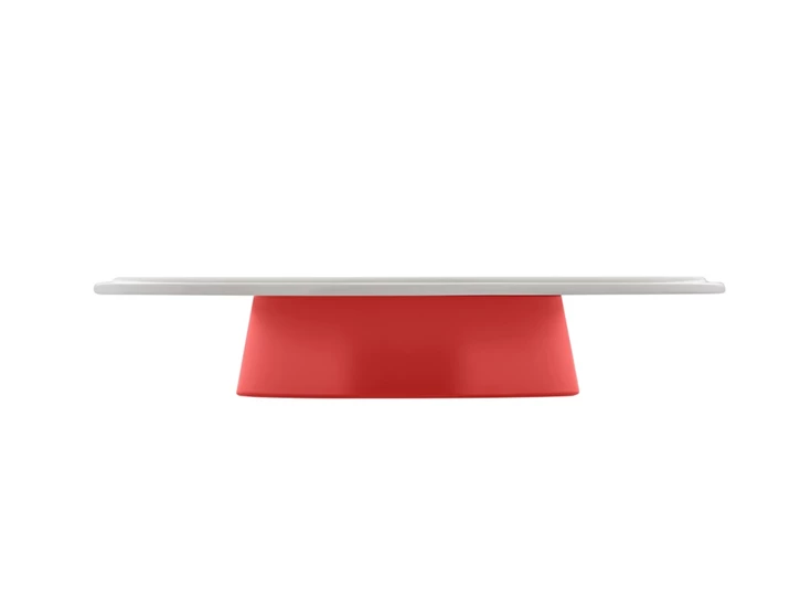 Alessi-Mattina-schotel-op-voet-met-deksel-D316cm-rood