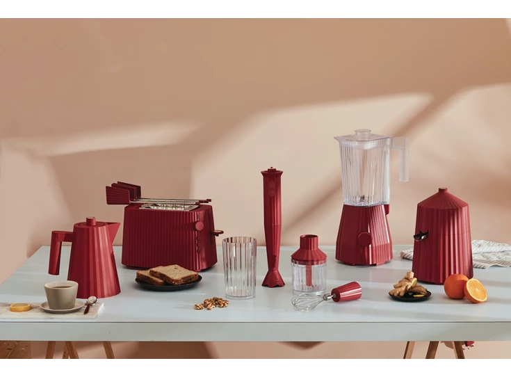 Alessi-Plisse-broodrooster-rood