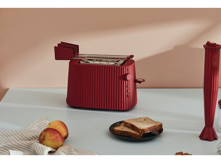 Alessi-Plisse-broodrooster-rood