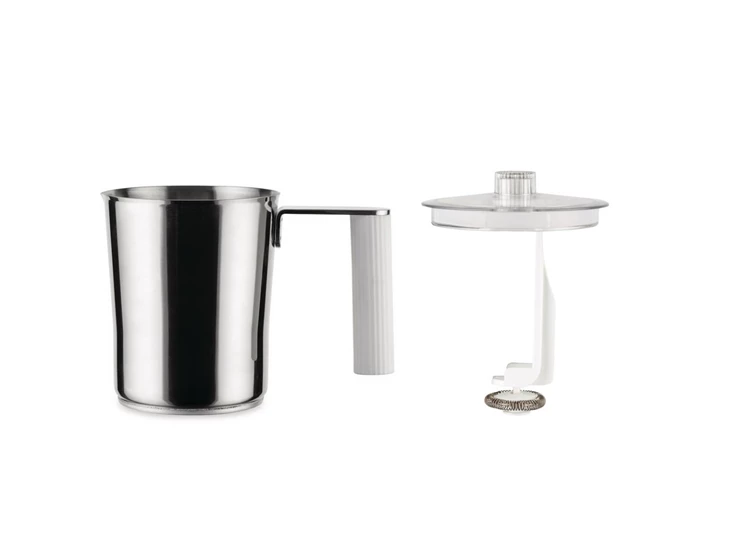 Alessi-Plisse-melkopschuimer-wit