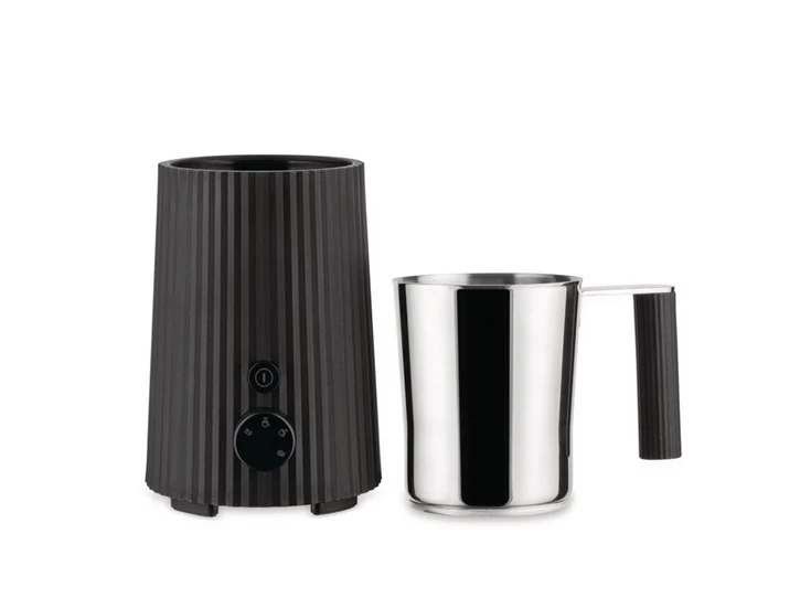 Alessi-Plisse-melkopschuimer-zwart