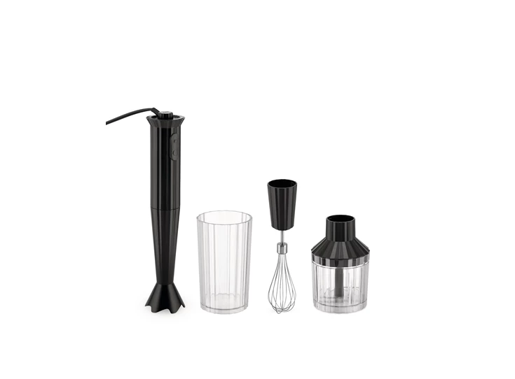 Alessi-Plisse-staafmixer-met-toebehoren-zwart
