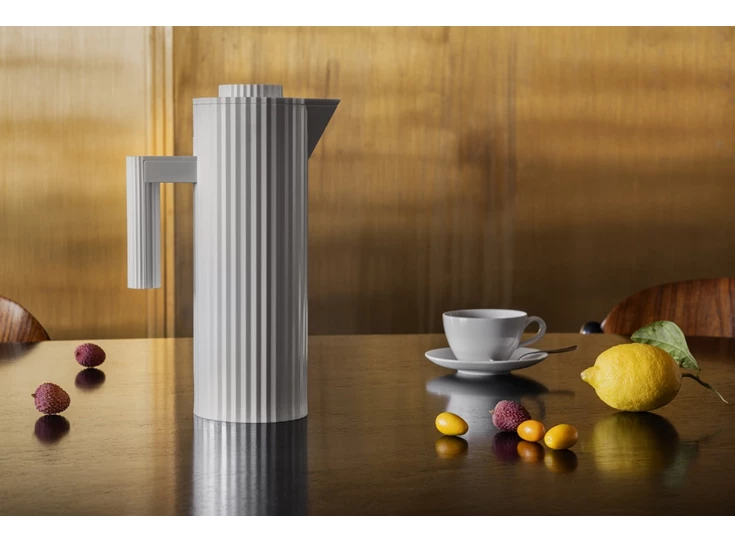 Alessi-Plisse-thermoskan-1L-wit
