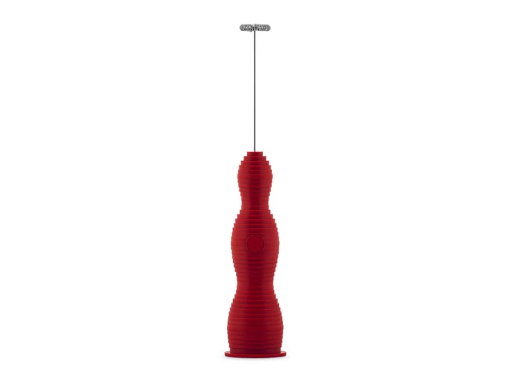 Alessi-Pulcina-melkopschuimer-rood