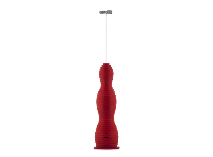 Alessi-Pulcina-melkopschuimer-rood