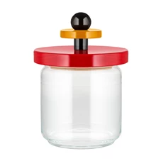 Alessi-Twergi-voorraaddoos-met-houten-deksel-rood