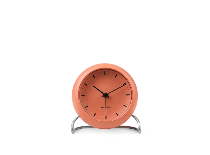 Arne-Jacobsen-City-Hall-tafelklok-D11cm-pale-orange