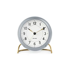 Arne-Jacobsen-Station-tafelklok-greywhite