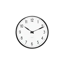 Arne-Jacobsen-Station-wall-clock-D16cm-wit-zwart