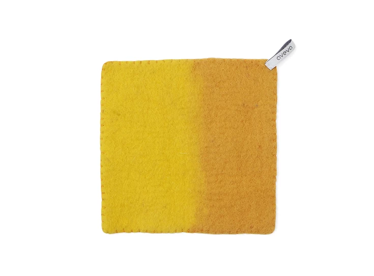 Aveva-pannenlap-vierkant-ochre