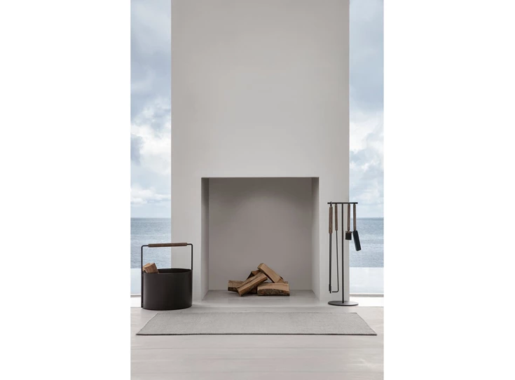 Blomus-Ashi-houtmand-H45cm-D35cm-bruin