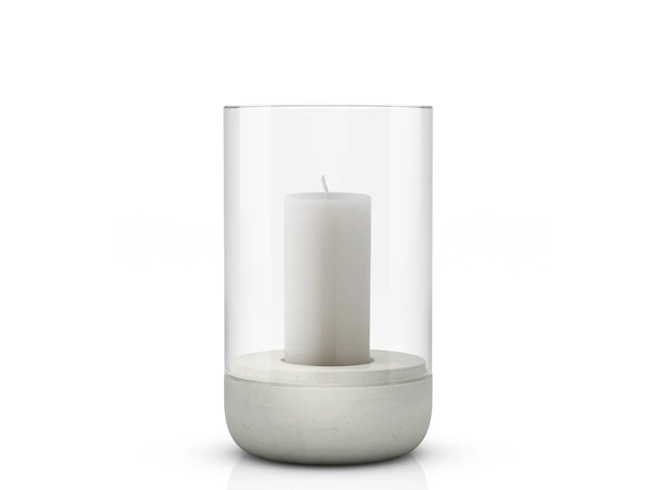 Blomus-Calma-windlicht-met-kaars-H20cm-D12cm-beton-helder