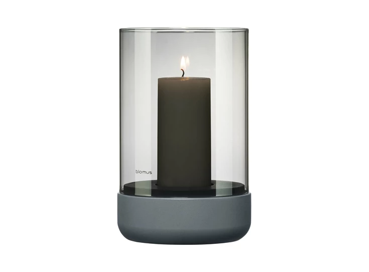 Blomus-Calma-windlicht-met-kaars-H20cm-D12cm-steel-gray-smoke
