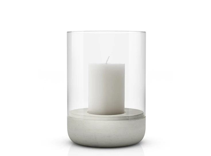 Blomus-Calma-windlicht-met-kaars-H225cm-D15cm-beton-helder