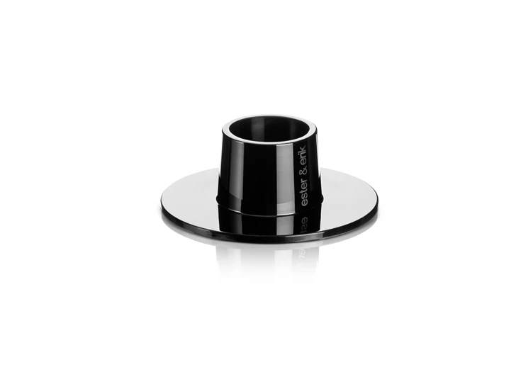 Ester-Erik-kandelaar-D6cm-medium-shiny-zwart