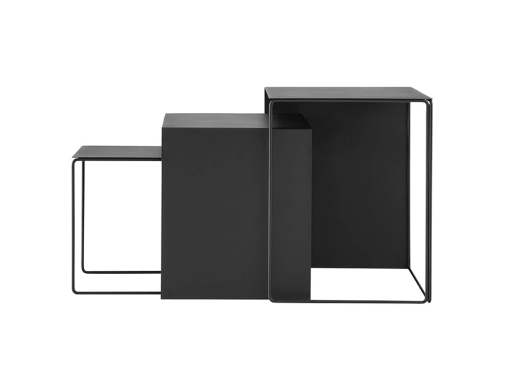 Ferm-Living-Cluster-Tables-set-of-3-Black