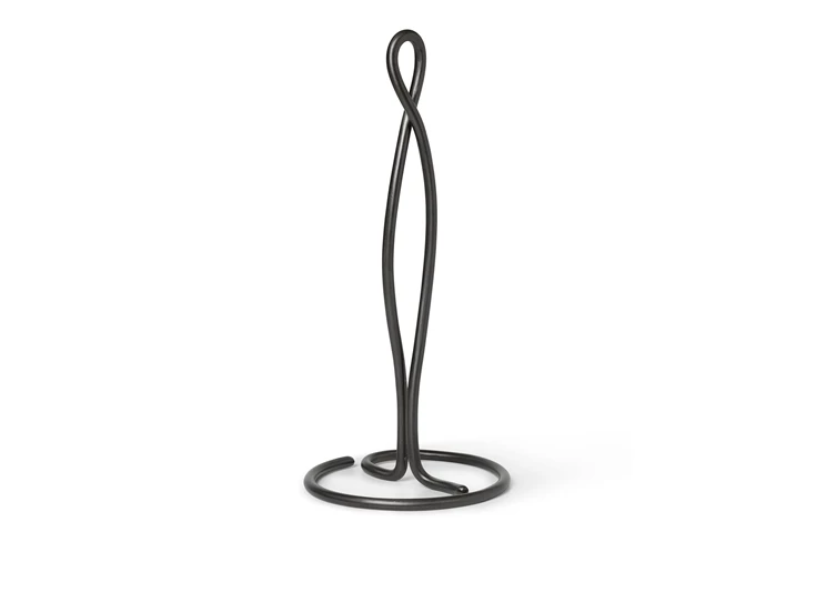Ferm-Living-Curvature-keukenrolhouder-H305cm-D14cm-black-brass