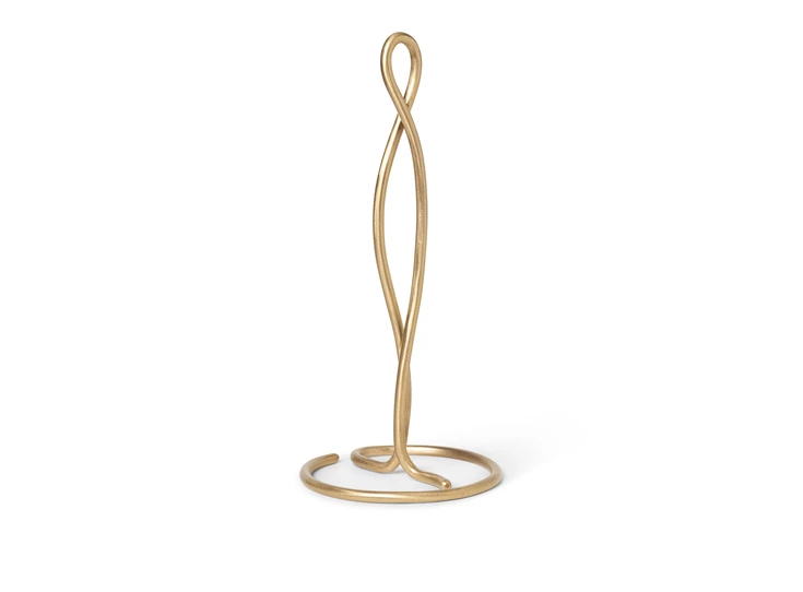 Ferm-Living-Curvature-keukenrolhouder-H305cm-D14cm-brass