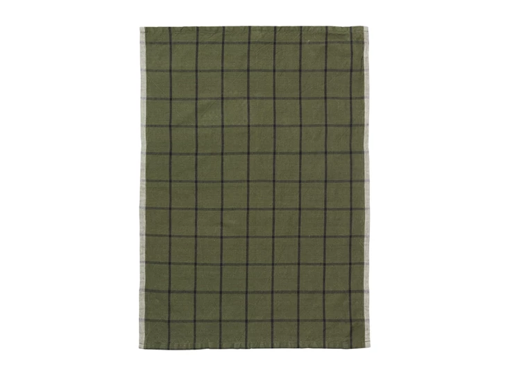 Ferm-Living-Hale-keukenhanddoek-50x70cm-groen-zwart