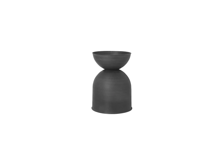 Ferm-Living-Hourglass-Pot-Medium-BlackD-Grey