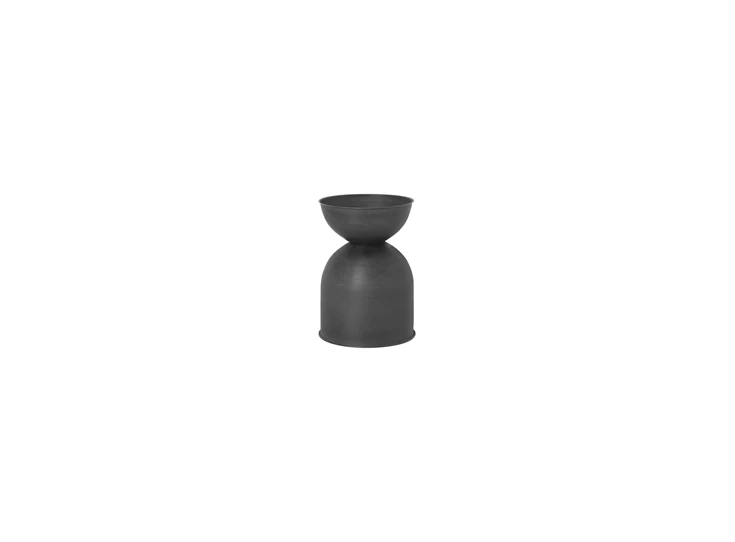 Ferm-Living-Hourglass-Pot-Small-BlackD-Grey