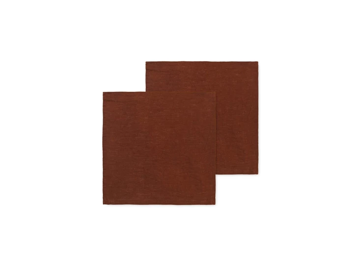 Ferm-Living-Linen-Napkins-servet-set-van-2-cinnamon