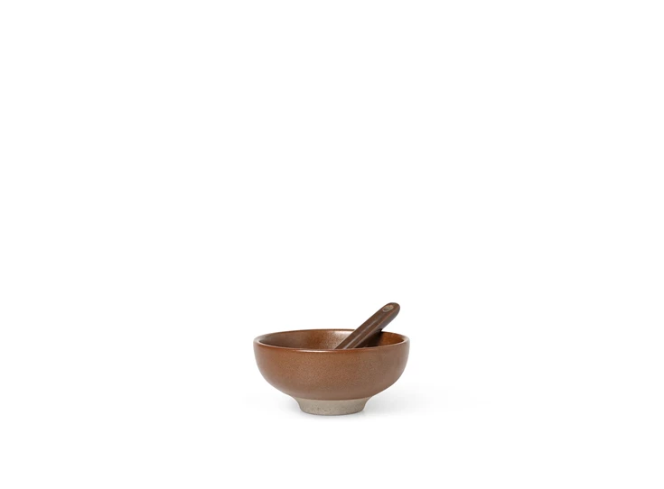 Ferm-Living-Petite-zoutset-bowl-D8cm-lepel-chocolate