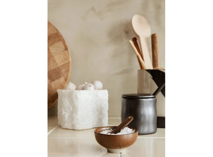 Ferm-Living-Petite-zoutset-bowl-D8cm-lepel-chocolate