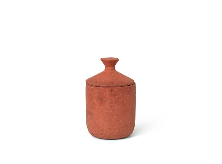 Ferm-Living-Ura-geurkaars-D8cm-H13cm-red-sienna-lemongrass-scent