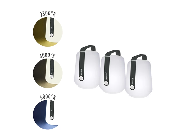 Fermob-Balad-tafellamp-mini-set-van-3-H12cm-carbone