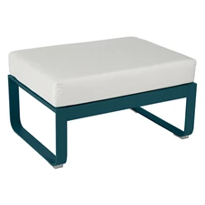 Fermob-Bellevie-pouf-frame-bleu-acapulco-stof-blanc-grise