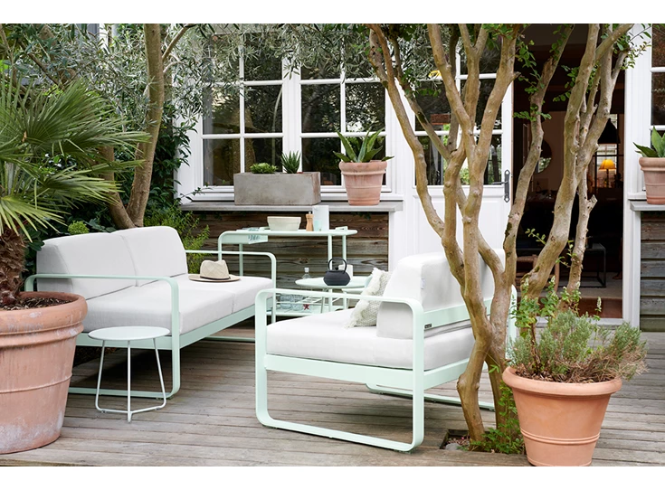 Fermob-Bellevie-sofa-2-zit-160x75x71cm-cactus-stof-blanc-grise