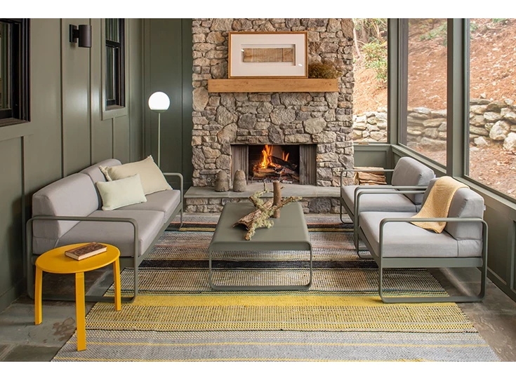 Fermob-Bellevie-sofa-2-zit-160x75x71cm-gris-argile-stof-taupe-grise