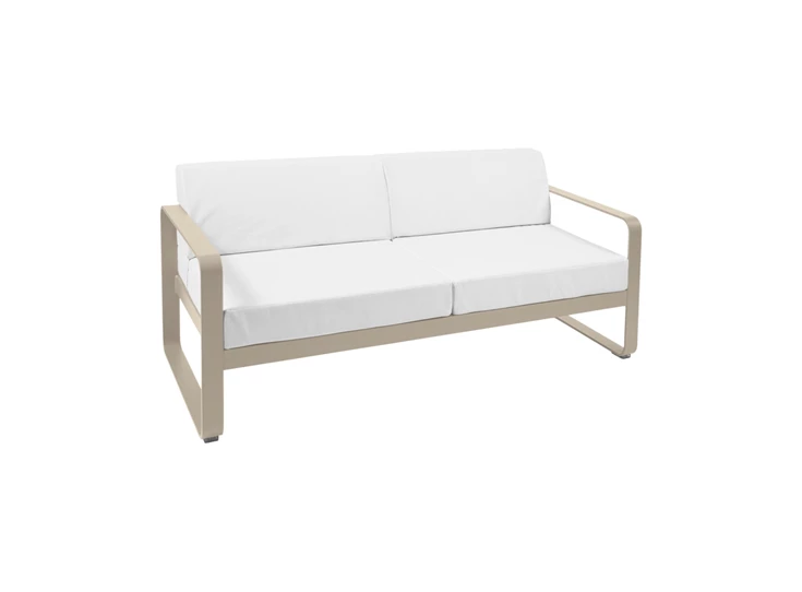 Fermob-Bellevie-sofa-2-zit-160x75x71cm-muscade-stof-blanc-grise