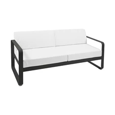 Fermob-Bellevie-sofa-2-zit-160x75x71cm-reglisse-zwart-stof-blanc-grise