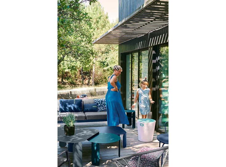 Fermob-Bellevie-sofa-2-zit-160x75x71cm-vert-tilleul-stof-gris-graphite