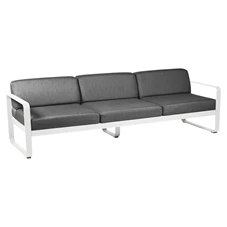 Fermob-Bellevie-sofa-35-zit-235x75x71cm-blanc-coton-wit-stof-gris-graphite