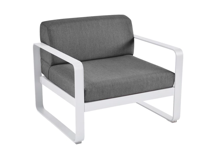 Fermob-Bellevie-sofa-eenzit-85x75x71cm-blanc-coton-wit-stof-gris-graphite