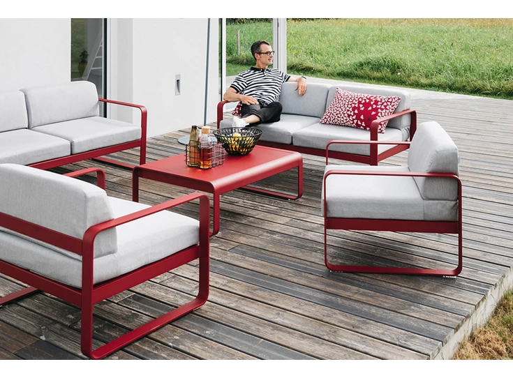 Fermob-Bellevie-sofa-eenzit-85x75x71cm-muscade-stof-blanc-grise