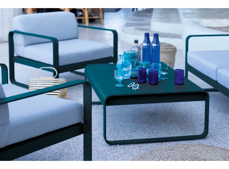 Fermob-Bellevie-sofa-eenzit-85x75x71cm-vert-tilleul-stof-gris-flanelle