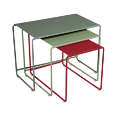 Fermob-Oulala-set-van-3-tafels-55x30cm-H40cm-40x40cm-H37cm-30x505cm-H34cm-oasis-romarin-cactus-pimen