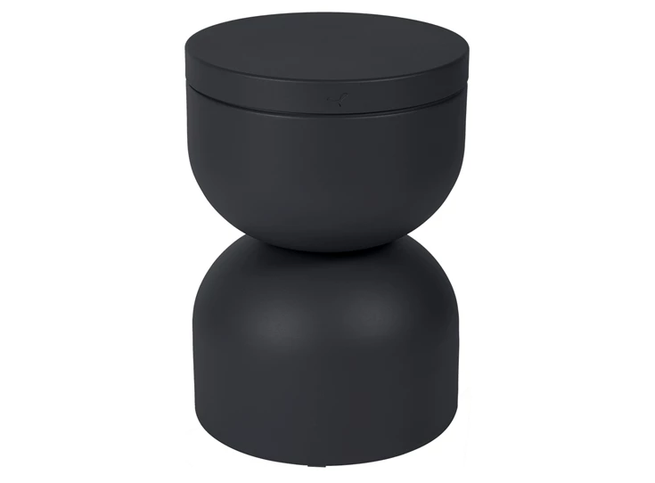 Fermob-Piapolo-stoeltje-met-deksel-H45cm-D32cm-carbone