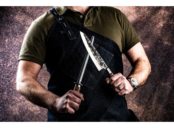 Forged-VG10-wortelhout-aanzetstaal