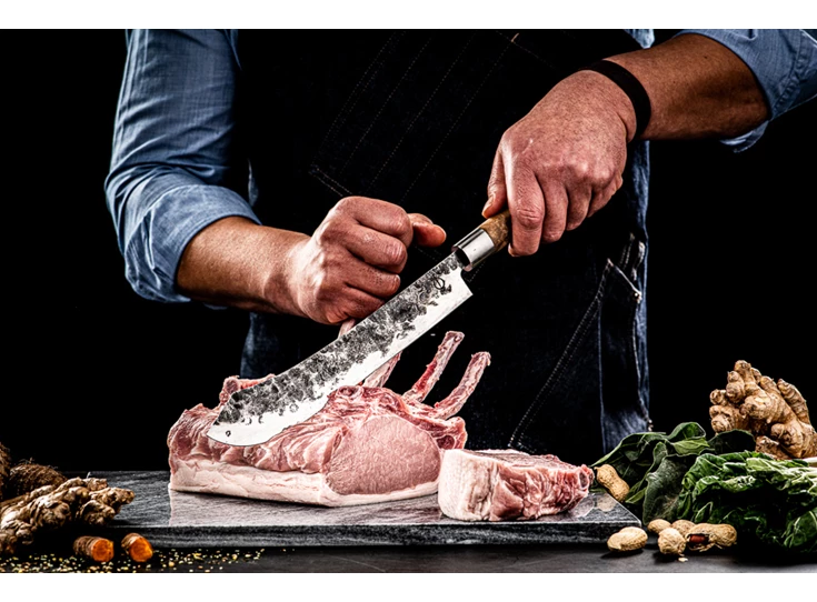 Forged-VG10-wortelhout-slagersmes