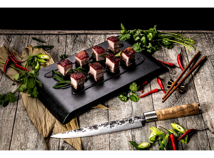 Forged-VG10-wortelhout-vleesmes