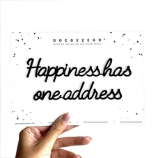 Goegezegd-A5-Happiness-has-one-address-zwart