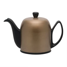 Guy-Degrenne-Salam-theepot-4T-zwart-porselein-bronzen-mantel